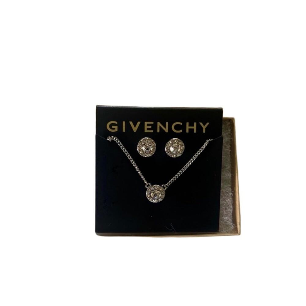 Givenchy Halo Necklace with Silver-Tone Crystal